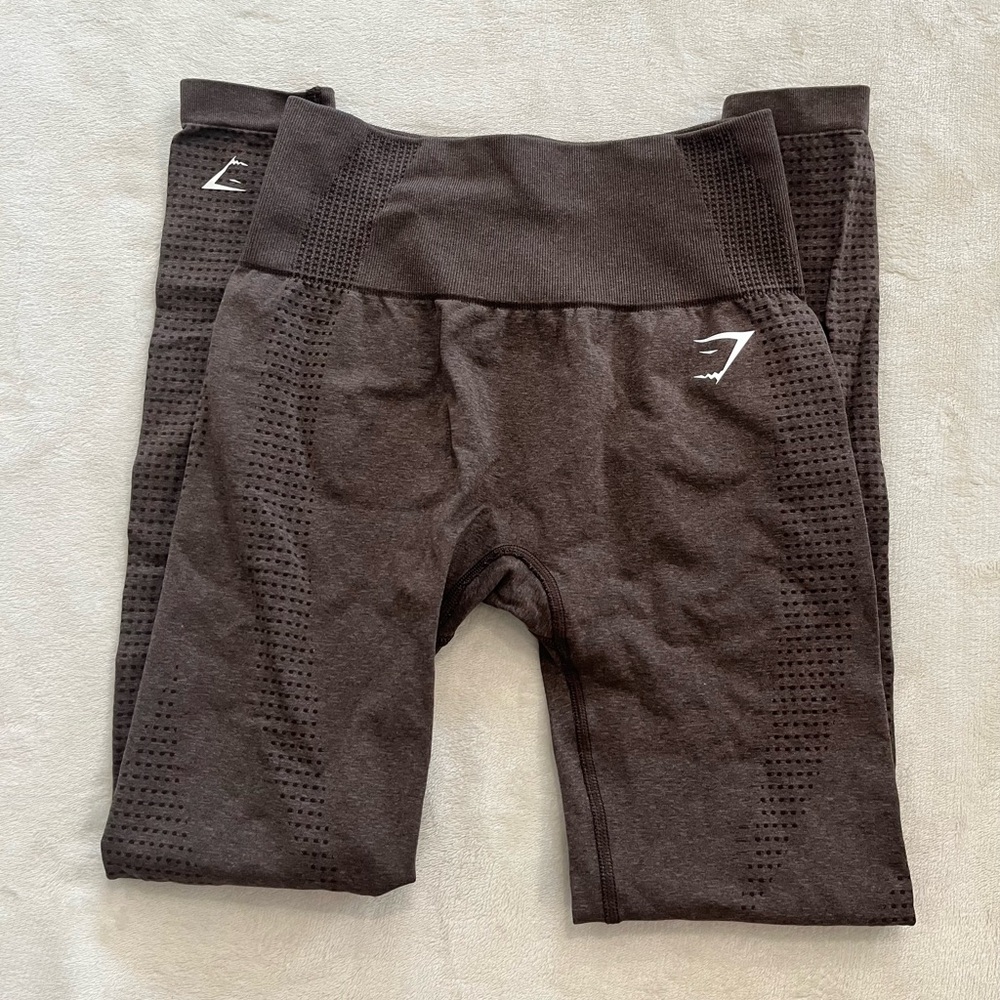 Gymshark Vital Seamless 2.0 XS Brown Marl Leggings